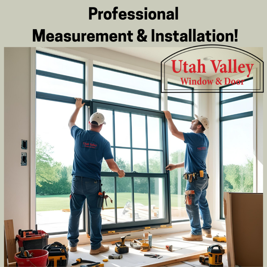 Professional measurement and installation. Utah Valley Window and Door