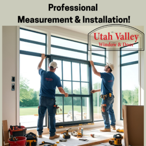 Professional measurement and installation. Utah Valley Window and Door 