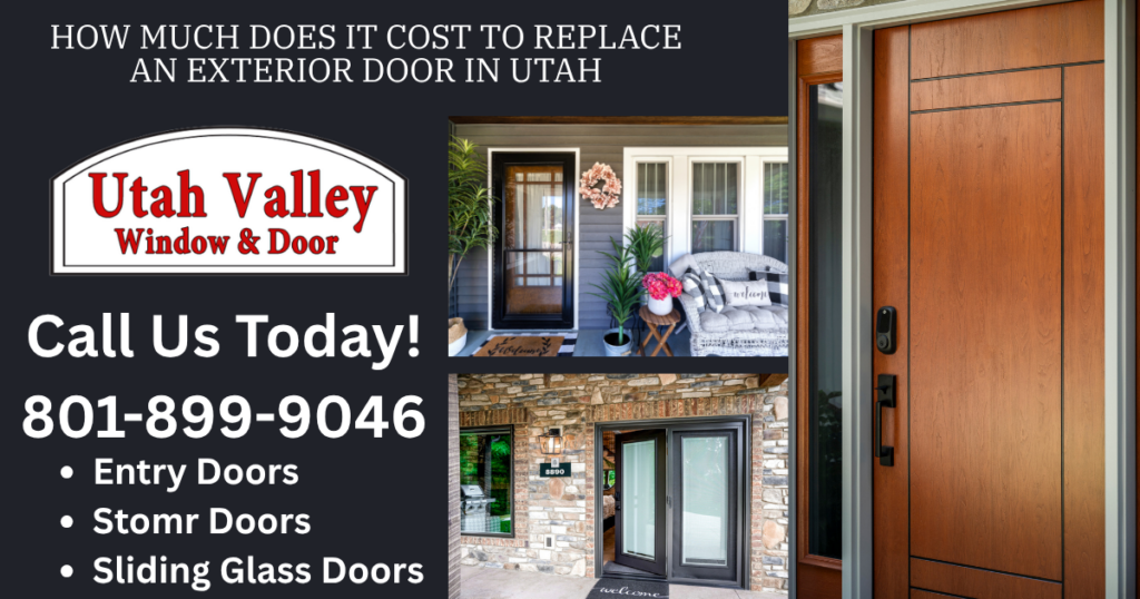 Exterior entry door replacement installed on a Utah home, Utah valley window and door